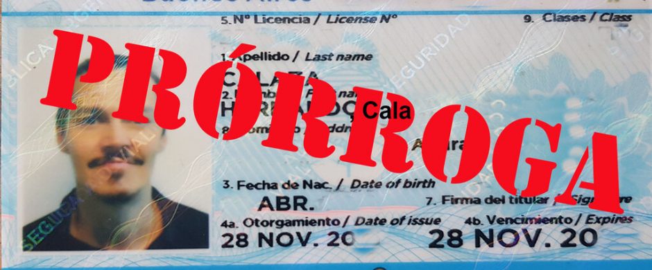 Prorroga de las licencias de conducir