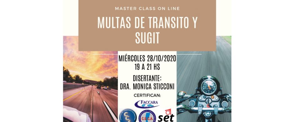 Máster Class On Line: Multas de tránsito y SUGIT