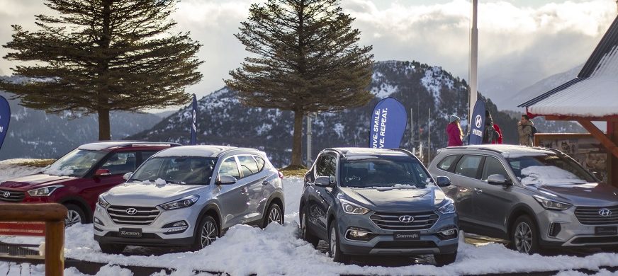 Hyundai puso a prueba los nuevos Santa Fe Chapelco y Creta Connect en la nieve