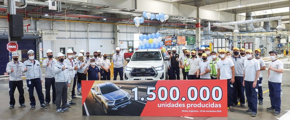 Toyota alcanzó el millón y medio de unidades producidas en Argentina